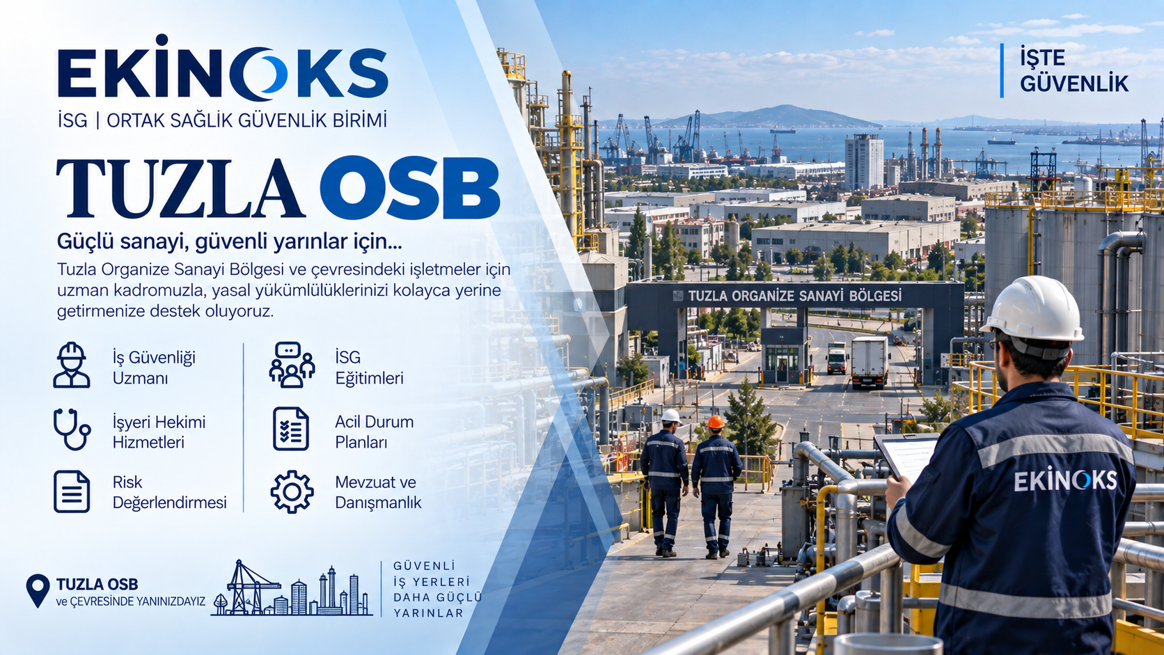 tuzla Tuzla OSGB Ekinoks İSG iş güvenliği hizmetleri